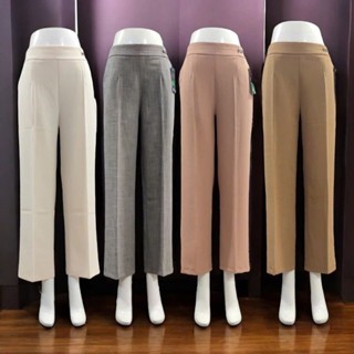 Quần dài nữ ống đứng vải Lenin cao cấp  sang xịn vải mềm mịn mát