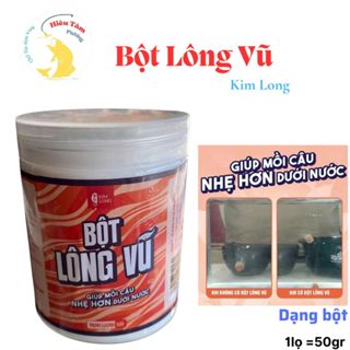 Bột Lông Vũ Kim Long -Phụ gia làm Nhẹ Mồi Câu Cá Câu Rơi, Lửng Hiệu Quả (lọ 50gr)