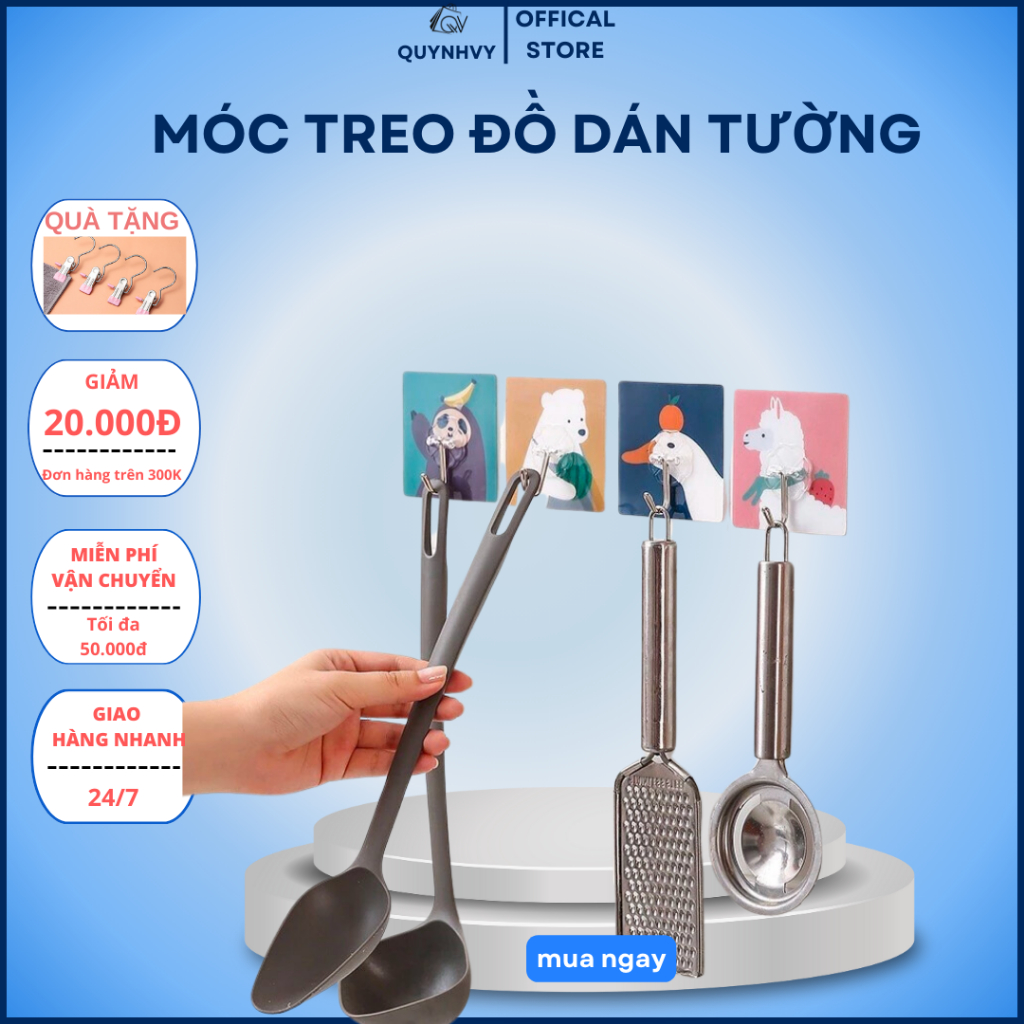 Móc dán tường 3D MÓC HOA VĂN Trang trí