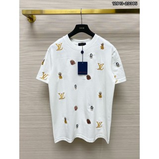 ÁO thun nam LV cổ tròn họa tiết tay ngắn phong cách trẻ trung chuẩn from