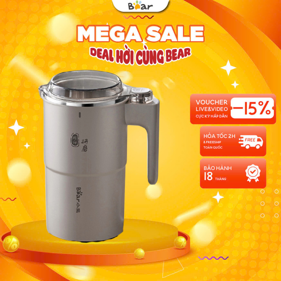 Máy Xay Bột Khô Đa Năng Bear MDJ-D02J1, Xay Cà Phê, Hạt Tiêu, Ngũ Cốc Công Suất Lớn 200W, BH 18Tháng
