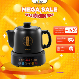  Ấm sắc thuốc 3.5L Bear JYH-D30Z1 Công suất 500W Gốm sứ Giữ Ấm Tiết Kiệm Thời Gian BH 18 Tháng 