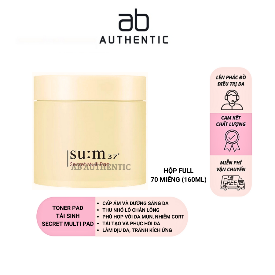 Hũ Toner pad tái sinh, làm dịu và phục hồi da Sum 37 Secret Multi Pad - AB AUTHENTIC
