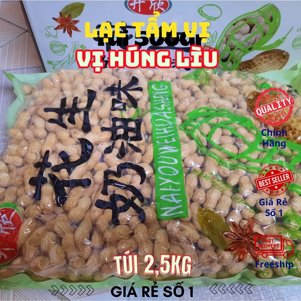  Lạc rang nguyên vỏ tẩm vị đậu phộng tẩm vị lạc củ tầm vị húng lìu vị óc chó thơm ngon túi 5kg 