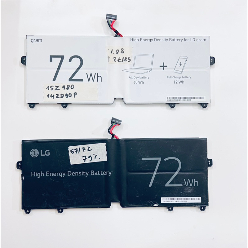 Pin Laptop LG GRAM LBS1224E 72Wh (2ICP6/45/114-2) 13Z980 14Z980 15Z980 14ZD90P 14Z90N Zin Bóc Máy