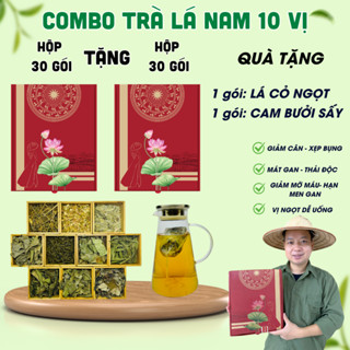 [Combo Mua 1 tặng 1 tổng 60 gói] Lá Nam 10 Vị hỗ trợ giảm cân,xẹp bụng, thanh lọc cơ thể, giải độc gan THẢO DƯỢC ZONE VN
