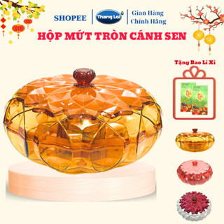 Khay Đựng Mứt Hộp Đựng Mứt Tết Tròn Cánh Sen Nhựa Thắng Lợi