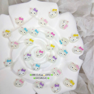 [Size 10*9,5mm] 30 CÁI CHARM NHỰA ĐÍNH MÓNG CAO CẤP MẪU HELLOKITTY ÁNH KIM