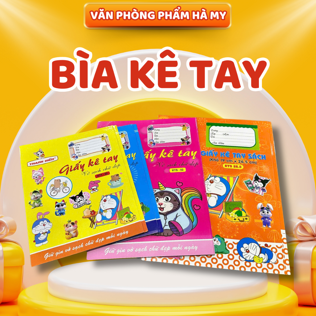 Bìa kê tay, lót tay Doraemon Vở sạch chữ đẹp dễ thương