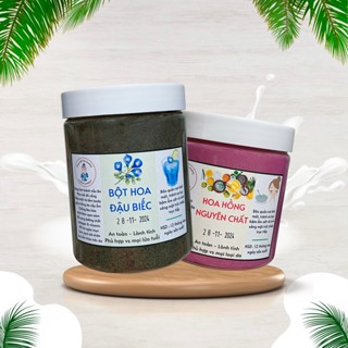 Bột hoa hồng, bột hoa đậu biếc nguyên chất - hỗ trợ dưỡng ẩm trắng da, chống lão hóa