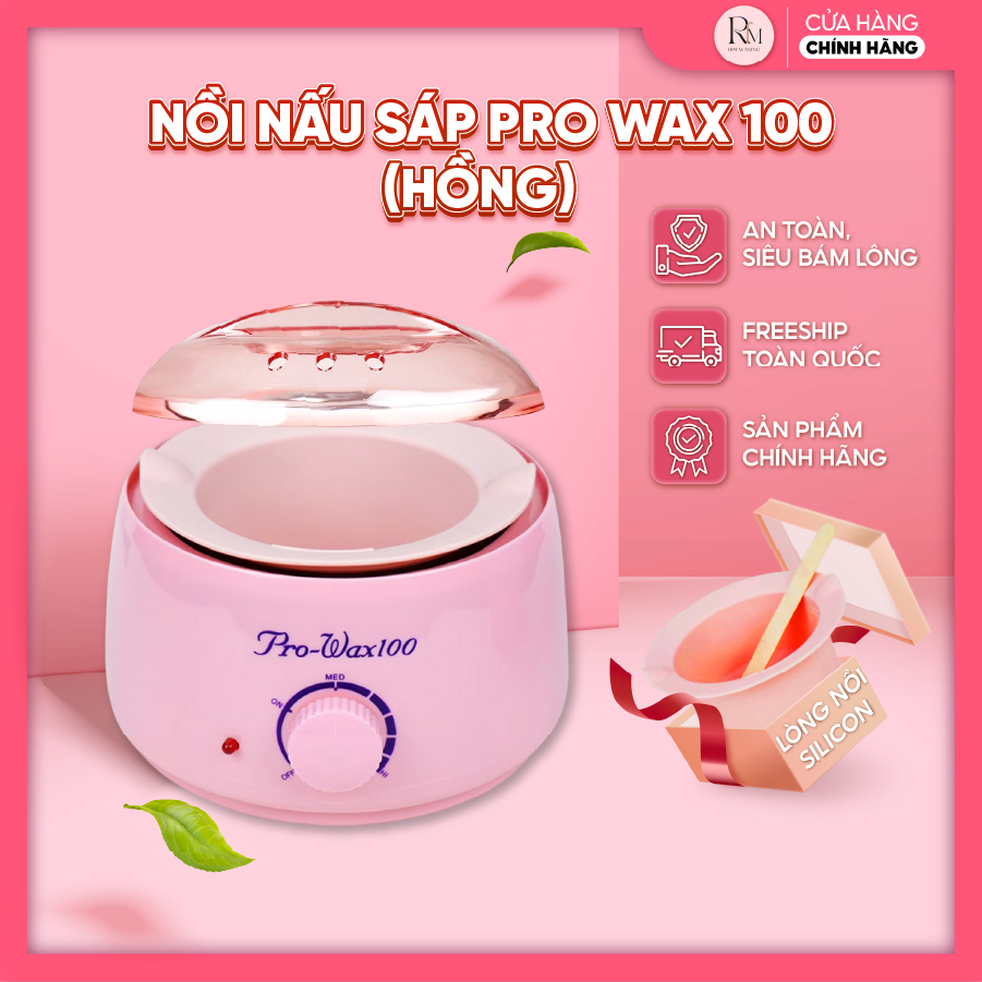 Nồi Nấu Sáp Wax Lông Pro 100 Phiên Bản Mới RIM WAXING Phiên Bản Nâng Cấp Có Lòng Silicon Chống Dính 