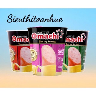  Mì Ly Omachi Có Cây Xúc Xích Vị Tôm Chua Cay | Xốt Bò Hầm | Sườn Ngũ Quả 114g 