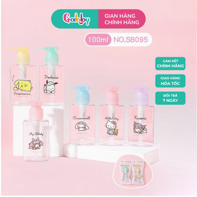 Bộ Chiết Mỹ Phẩm Hình Sanrio Tiện Lợi Khi Đi Du Lịch