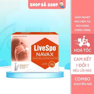 Dung dịch vệ sinh tai, mũi, họng Livespo Navax giúp giảm nghẹt mũi, sổ mũi (Hộp 10ống)