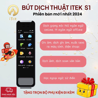 Bút I-TEK S1 2024 chính hãng phiên dịch giọng nói, hình ảnh, ghi âm đến 140 ngôn ngữ, 9 ngôn ngữ offline