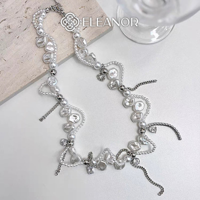 Dây chuyền nữ ngọc trai nhân tạo Eleanor Accessories dạng chuỗi phụ kiện trang sức vòng cổ 8665