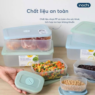Bộ 7 hộp trữ đông Inochi, Bảo Quản Tươi Ngon, An toàn, nhiều kích cỡ, tiện dụng, Chịu nhiệt tốt