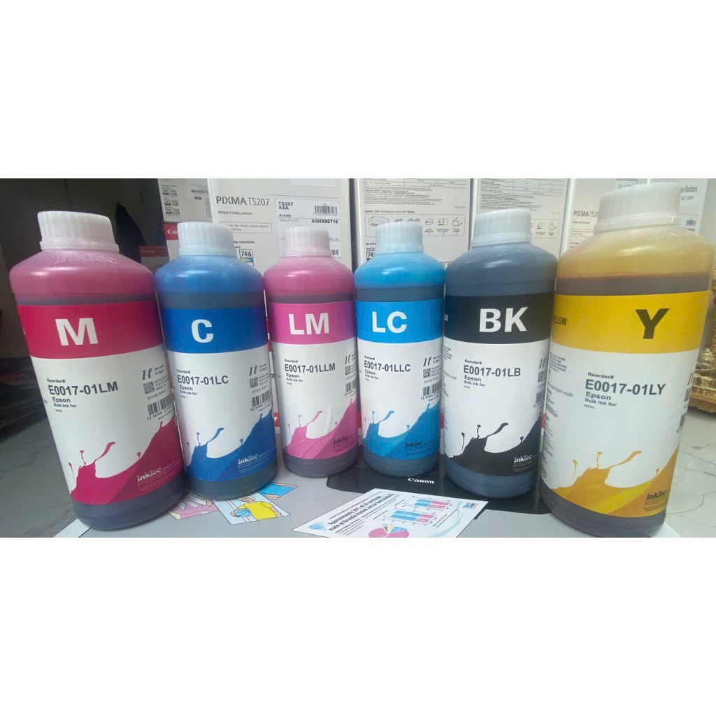 Mực inktec 1 lít Dùng cho máy in màu Epson L805,L8050,L18050,L1300,L1800,L1110, L1210,L3110,L3210,L3150, L3250.v.v.