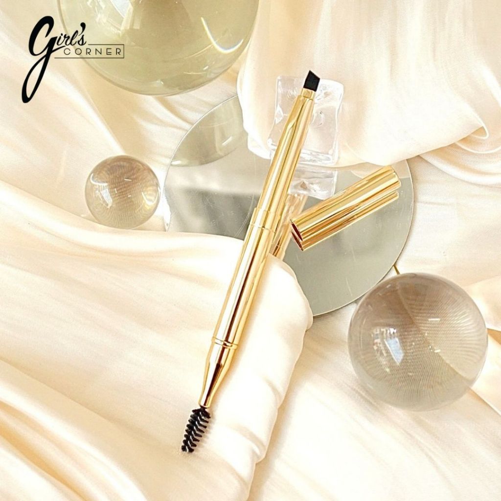 Cọ kẻ mày 2 đầu có nắp Feather B
