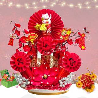 Set Phụ Kiện Làm Tháp Bánh - Tháp Nước Tài Lộc Trang Trí Tết 2025