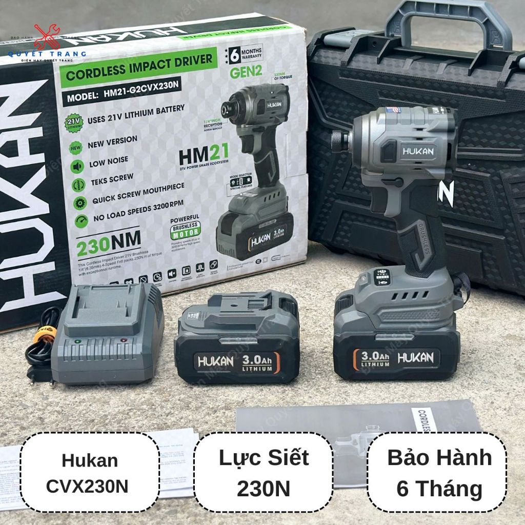 Máy Chuyên Vít Hukan HM21 - CVX 230N Lực Siết Lớn 230N Không Chổi Than Bảo Hành 6 Tháng