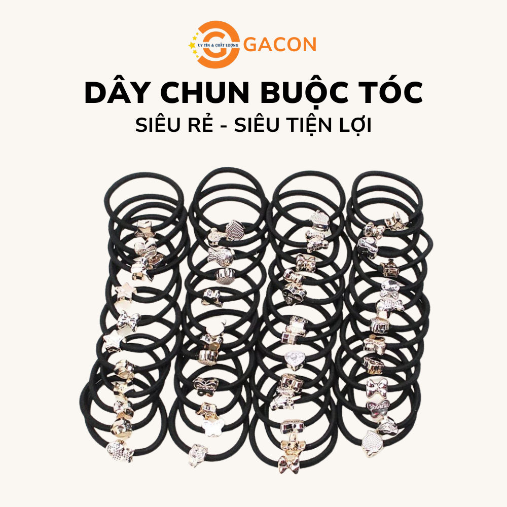 Set 10 dây  chun buộc tóc dây màu đen (CTD01)