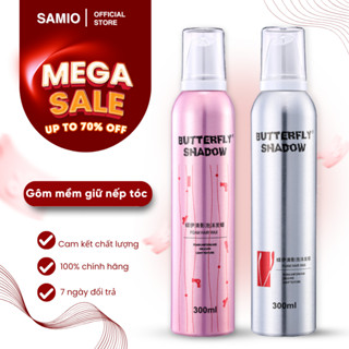  Gôm mềm giữ nếp tóc BUTTERFLY SHADOW 300ML  Keo bọt mềm tạo kiểu và giữ nếp tóc uốn xoăn tự nhiên bồng bềnh 