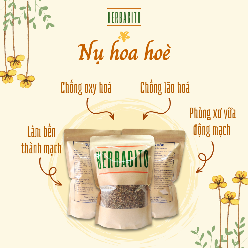 Herbacito - Nụ hoa hoè sao vàng 500g