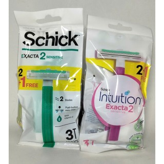 Set 3 Dao Cạo Nữ 2 Lưỡi Dao Kép Schick Exacta 2