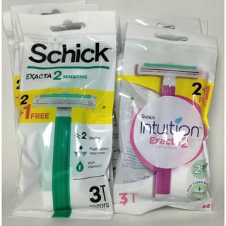 Set 3 Dao Cạo Nữ 2 Lưỡi Dao Kép Schick Exacta 2