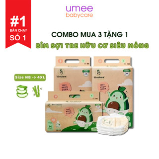 COMBO 3 BỊCH TẶNG 1 BỊCH Tã Bỉm Quần Dán BB Nature Hàn Quốc, Mềm Mại, Mỏng Nhẹ Đủ Size Cho Bé Từ 6-25Kg