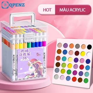  Bút acrylic QPENZ không lem màu sắc tươi sáng cao cấp vẽ lên mọi bề mặt cho bé thỏa sức sáng tạo 