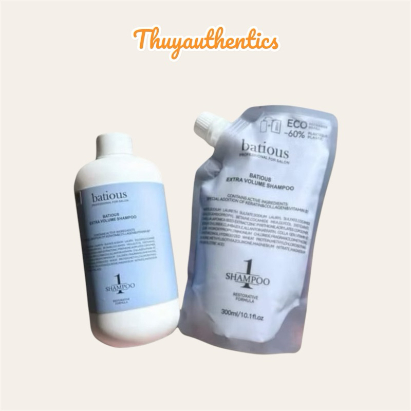 [Gói refill] Dầu gội Batious Extra Volume Sampoo 300ml