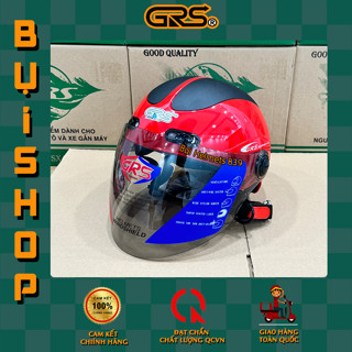 Mũ bảo hiểm nửa đầu GRS A102k kính dài mới FULL ĐỦ MÀU- Helmet có kính chắn gió - Nón Sơn 1/2 Đài Loan - Nón acer