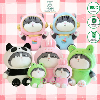 Gấu Bông Mèo Hoàng Thượng Cosplay, Vua Mèo Lốt Thỏ hàng QC lông mịn  K10T3