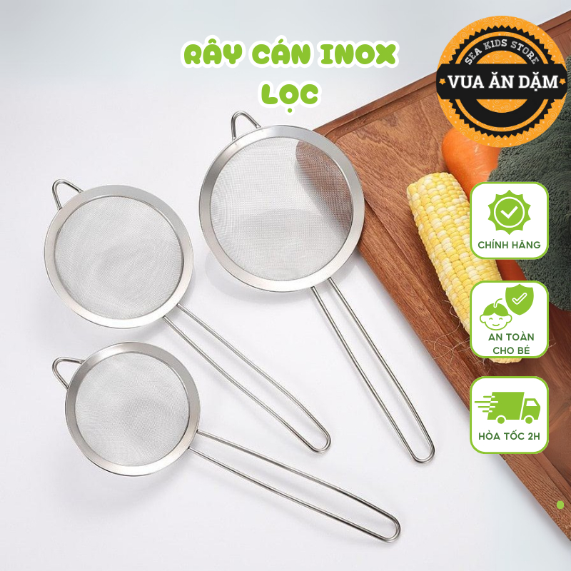 Rây cán INOX Lọc Cháo / Bột cho bé ăn dặm