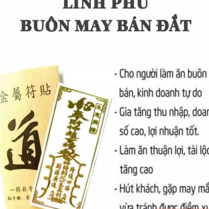 Miếng dán phong thủy Linh phù buôn mua may bán đắt