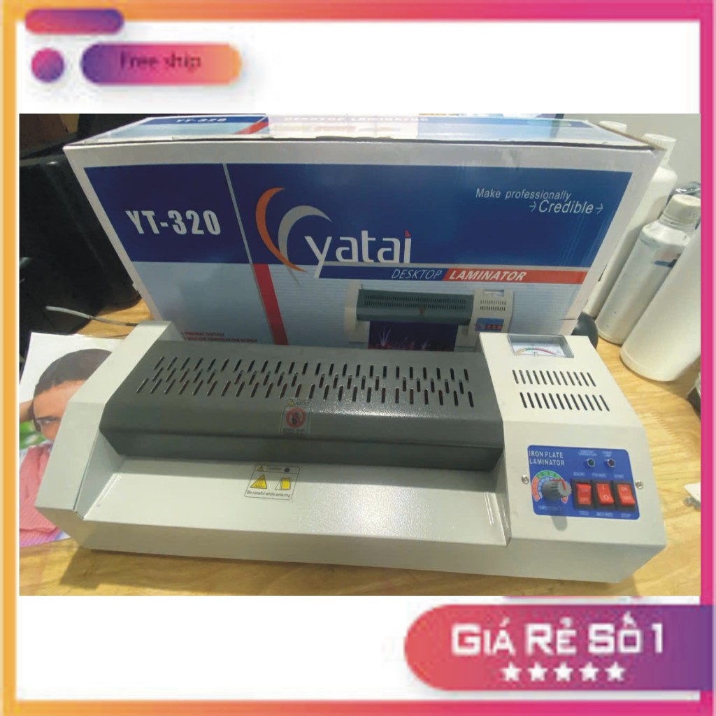 Máy ép plastic rulo nhỏ Yt320 khổ a3 ép nóng-ép nguội
