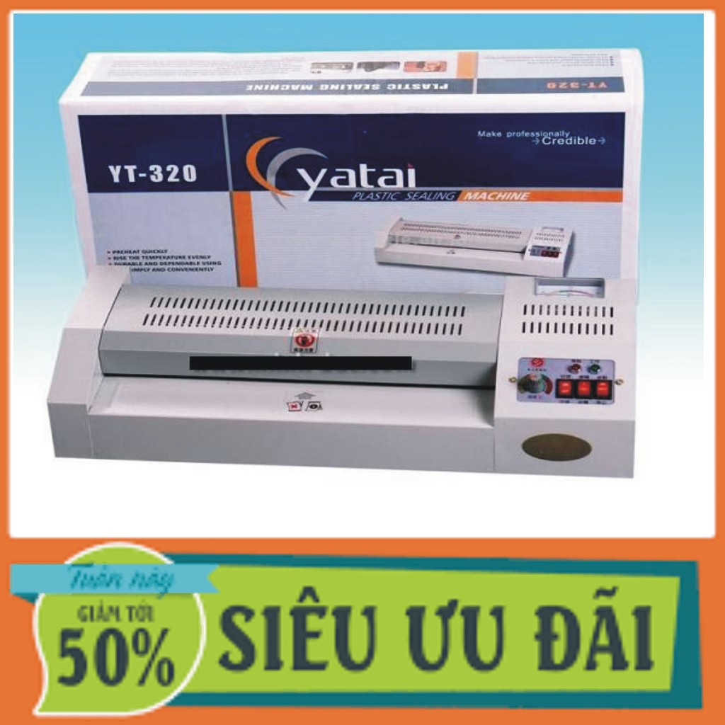 Máy ép plastic YT320 rulo lớn khổ A3 có đồng hồ