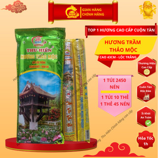   Chính Hãng  Nhang Trầm Thảo Mộc Thu Hiền Cuộn Tàn Ít Khói Hương Trầm Thảo Mộc Túi To Dài 43cm 