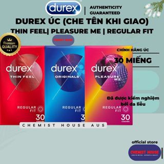 [Che Tên] Bao Cao Su Durex Úc 30 Miếng HSD Xa - Durex Pleasure Me Condoms | Durex Fetherlite Ultra Thin Feel Condoms