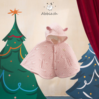 Áo khoác choàng cho bé gái ABBIEOH trần bông cotton giữ ấm mùa đông 0 - 3 Tuổi AK692