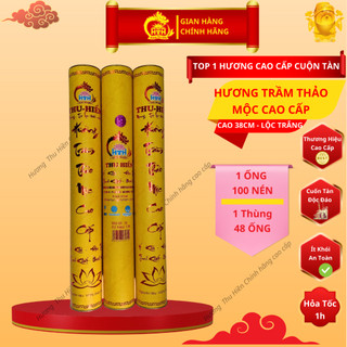  Hương Ống Thu Hiền Hương Ống Trầm Thảo Mộc Cao Cấp 100 Nén Lộc Trắng 38Cm 