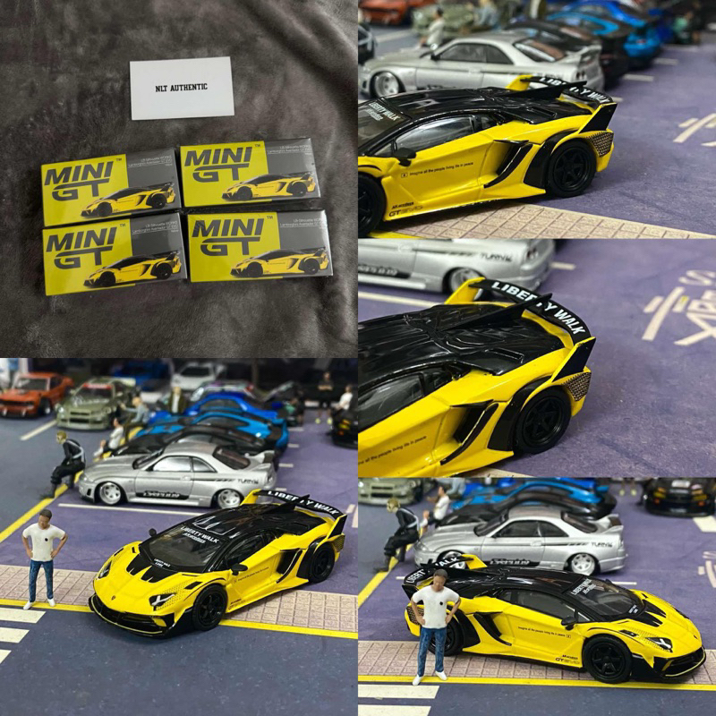 Xe Mini GT LB-Silhouette WORKS Lamborghini Aventador GT EVO Yellow