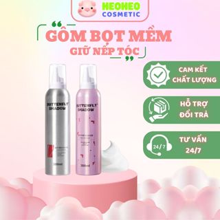  Gôm mềm giữ nếp tóc BUTTERFLY SHADOW 300ML Keo bọt dạng mềm tạo kiểu và giữ nếp tóc uốn xoăn tự nhiên bồng bềnh Heo 