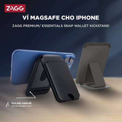 Ví ZAGG Premium - Essentials hít từ tính vào điện thoại Wallet có chân đỡ, giá đỡ điện thoại - bảo hành 1 năm 1