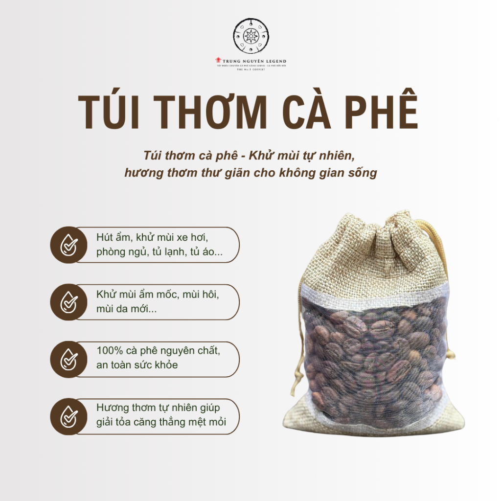 Túi Thơm Cà Phê rang mộc chuyên chất