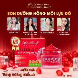  Tặng 5 Mask Lựu Đỏ  Son Dưỡng Hồng Môi Lựu Đỏ 10gr-Pomegranates Natural Lip Balm 10gr Midi Beauty  Mua 2 Tặng 20 Mask  