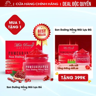 [DEAL HOT MUA 1 TẶNG 1+KÈM CỌ] Son Dưỡng Hồng Môi LỰU ĐỎ 10G-Tặng Son Dưỡng Hồng Môi LỰU ĐỎ 10G Midi Beauty Natural