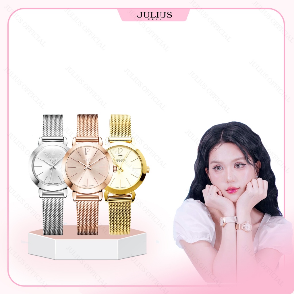 Julius Official | Đồng hồ nữ JULIUS JA-732 dây thép size 28